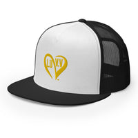 Gold L.U.V.V. logo Trucker Cap