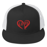 Red L.U.V.V. Logo Trucker hat
