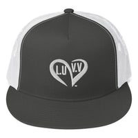 White L.U.V.V. logo Trucker Cap